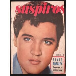 RARE South American 1965 Elvis Presley Magazine Suspiros Graceland Hollywood TCB